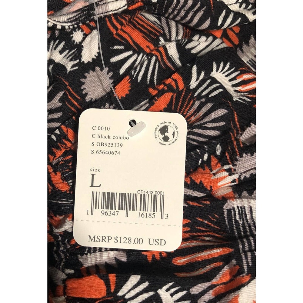 NWT Free People Sz L Daria Maxi Dress Black Orange Swimsuit Beach Cover Up F1 - Picture 5 of 7